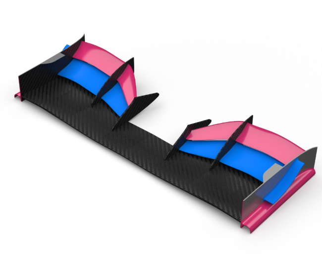 Selected OBR25 front-wing carbon-fibre assembly